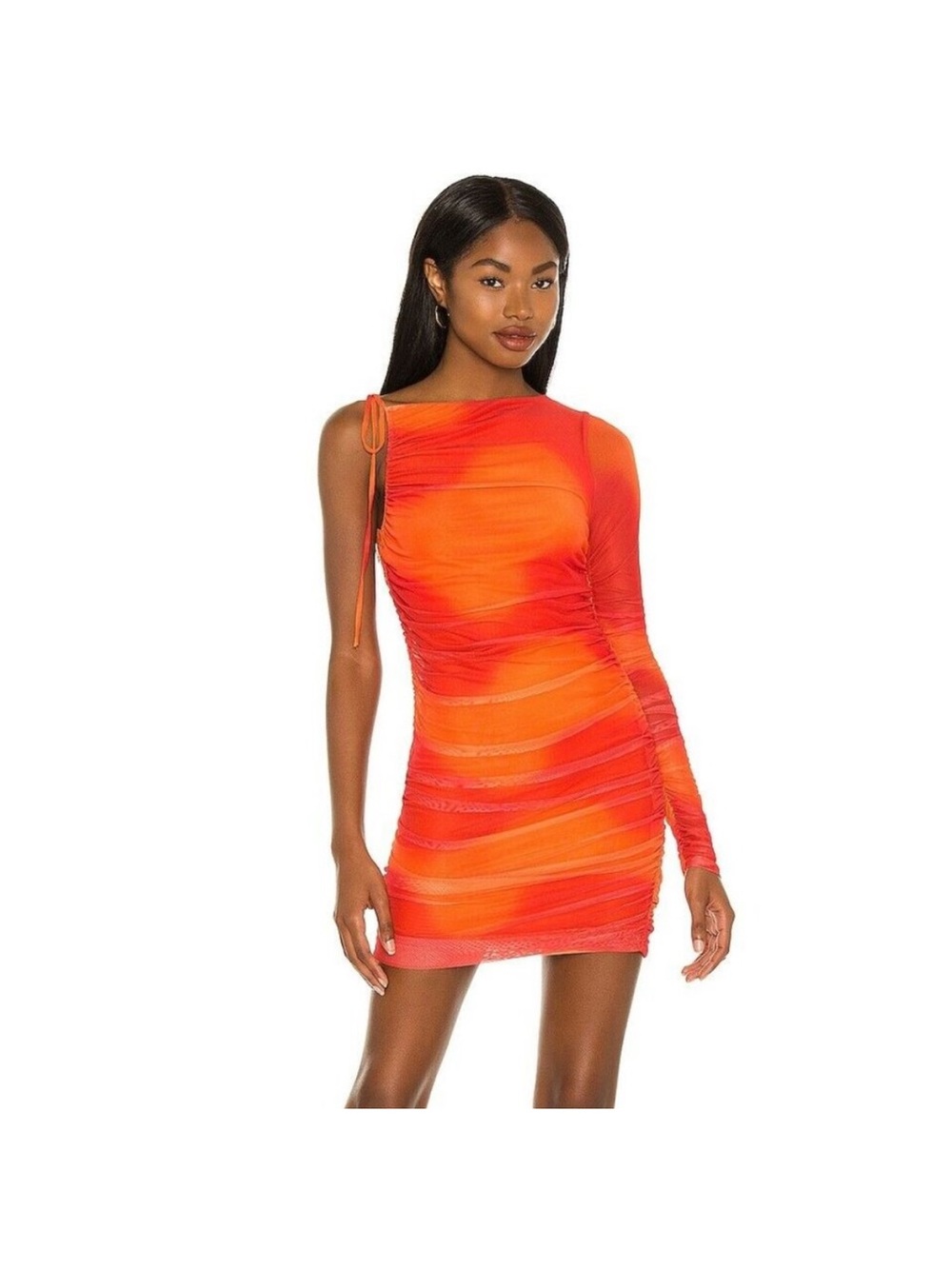 Camila Coelho Seri Mini Dress in Orange Tie Dye Size Small